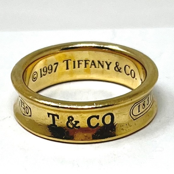 TIFFANY&CO. 1837 Wide Model Unisex 10.0g of 18k Gold Ringsz:57